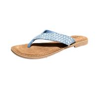 Lazamani Pantoletten für Damen aus Italien, Spanien und Portugal für Damen, blau, Größe 38 EU