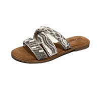 Lazamani Pantoletten für Damen aus Italien, Spanien und Portugal für Damen, grau, Größe 38 EU