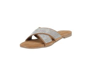 Lazamani Pantoletten in Silber - Größe 36 | Damen Pantoletten