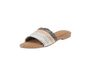 Lazamani Pantoletten in Silber - Größe 40 | Damen Pantoletten