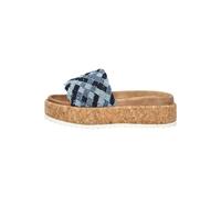 Lazamani Pantoletten Leder Denim - 36