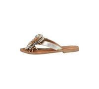 Lazamani Pantoletten Leder/Textil Gold - 37