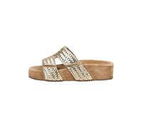 Lazamani Pantoletten Leder/Textil Gold - 40
