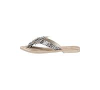 Lazamani Pantoletten Leder/Textil Silber - 40