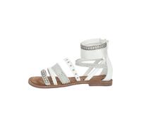 Lazamani Sandalen Leder/Textil Weiß Kombi - 36