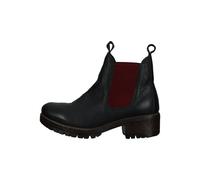 Lazamani Stiefelette Leder/Textil Schwarz/Rot