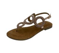 Lazamani toe sandals rounds with beads für Damen, rosa, Größe 39 EU