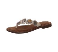 Lazamani Toe slippers rounds für Damen, beige, Größe 40 EU