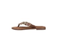 Lazamani Zehensteg Leder/Textil Beige - 39