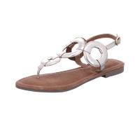 Lazamani Zehenstegsandalen für Damen, silber, Größe 36 EU