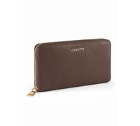 Lazarotti Bologna große Leder Geldbörse Damen | großes Reißverschlussfach, 16 Kartenfächer, Münzfach, RFID-Schutz | 19 x 4 x 10 cm