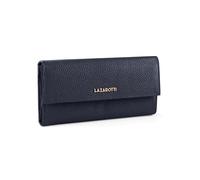 Lazarotti Geldbörse Bologna Damen Leder 19 cm 12 Kartenfächer RFID-Schutz Blau