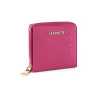 Lazarotti Leder-Geldbörse Bologna – Druckknopf, Reißverschlussfach, 6 Kartenfächer, RFID – Pink