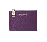 Lazarotti Schlüsseletui Bologna Leder RFID 4 Kartenfächer Reißverschluss Lila 11,5 cm Damen