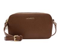 Lazarotti Bologna Leder Umhängetasche Damen | 2 Hauptfächer & längenverstellbarer Schulterriemen | mittelgroße Crossbody Bag | Schultertasche 18 cm