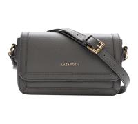 Lazarotti Bologna Leather Flap Crossbody Bag Grey