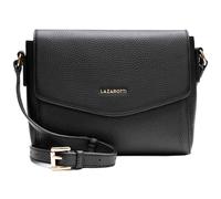 Lazarotti Bologna Leather Flat Crossbody Bag Black