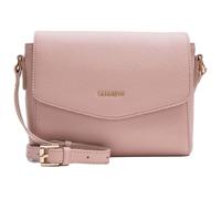 Lazarotti Bologna Leather Flat Crossbody Bag Pink