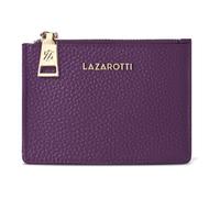 Lazarotti Schlüsseletui Bologna Leder RFID 4 Kartenfächer Reißverschluss Lila 11,5 cm Damen