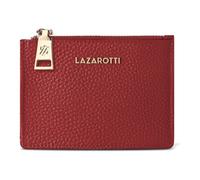 Lazarotti Schlüsseletui Bologna Leder, 4 Kartenfächer, RFID-Schutz, Reißverschluss, Rot 11,5 cm