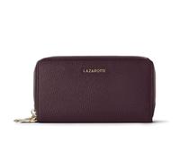 Geldbörse LAZAROTTI "Bologna Leather XL Double Zip-Around Geldbörse RFID Leder 20 cm", Damen, braun (bordeaux), Leder, Kleinlederwaren (63961513-0) bordeaux