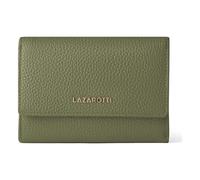 Lazarotti Damen-Geldbörse Bologna Leder 14cm – Reißverschlussfach, 15 Karten, RFID-Schutz – oliv