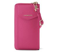 Lazarotti Geldbörse & Handytasche Bologna XL Leder - 16 Kartenfächer, RFID-Schutz, 11×3,5×19 cm pink