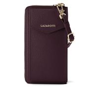 Lazarotti Geldbörse & Handytasche Bologna – Zip-Around Leder 19 cm – RFID-Schutz – Rot