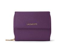 Geldbörse LAZAROTTI "Bologna Leather Zip-Around Geldbörse Leder 12 cm", Damen, lila, Leder, Kleinlederwaren (85922243-0) lila
