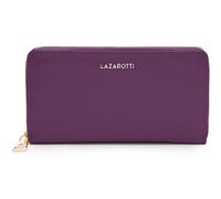 Lazarotti Bologna Leather Zip Around Wallet With 16 Card Slots Purple