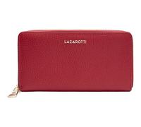 Lazarotti Bologna Leather Zip Around Wallet With 16 Card Slots Red