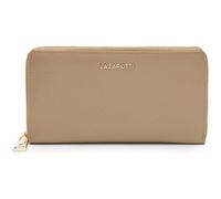 Lazarotti Bologna Leather Zip Around Wallet With 16 Card Slots Sand