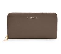 Lazarotti Bologna Leather Zip Around Wallet With 16 Card Slots Taupe