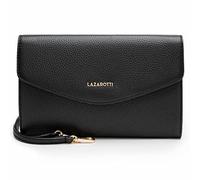 Lazarotti Bologna Leder Clutch | 23 cm mittelgroße Damen Umhängetasche | Hand-Tasche mit abnehmbarem & verstellbarem Schulterriemen