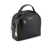 Lazarotti Bologna Leder Handtasche Damen | 2 Hauptfächer & abnehmbaren Tragegurt | mittelgroße Henkeltasche 17 cm