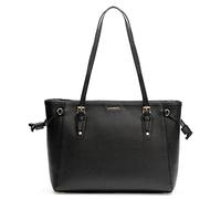 Lazarotti Bologna Leder Shopper Tasche Damen | Tote Bag mit seitlichen Kordelzügen | XL Schultertasche 36 cm