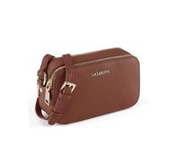 Lazarotti Bologna Leather Umhängetasche Leder Double-Zip 18 cm braun