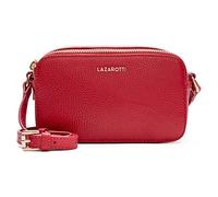 Lazarotti Bologna Leder Umhängetasche Damen | 2 Hauptfächer & längenverstellbarer Schulterriemen | mittelgroße Crossbody Bag | Schultertasche 18 cm