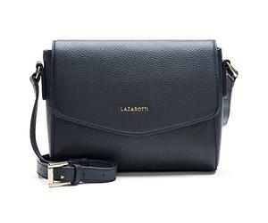 Lazarotti Bologna Leder Umhängetasche Damen | verstellbarer Schultergurt | mittelgroße Crossbody Bag | Schultertasche 22 cm