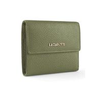 Lazarotti Geldbörse Bologna Leder 12 cm Damen – 8 Kartenfächer, Münzfach, oliv