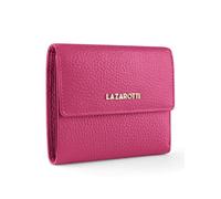 Lazarotti Bologna mittelgroße Leder Geldbörse Damen | mit Druckknopf, 8 Kartenfächer, Münzfach, RFID-Schutz | 12 x 10 x 3 cm (2 Breiten einstellbar)