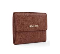Lazarotti Bologna mittelgroße Leder Geldbörse Damen | mit Druckknopf, 8 Kartenfächer, Münzfach, RFID-Schutz | 12 x 10 x 3 cm (2 Breiten einstellbar)