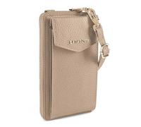 Lazarotti Bologna XL Leder Damen-Geldbörse & Handytasche (2-in-1) | 16 Kartenfächer | zum Umhängen mit RFID-Schutz 11 x 3,5 x 19 cm