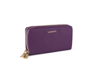 Lazarotti Bologna XL Leder Geldbörse Damen | 2 große Reißverschlussfächer, 20 Kartenfächer, Münzfach, RFID-Schutz | 20 x 4 x 11 cm