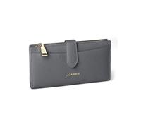 Geldbörse LAZAROTTI "Bologna Leather Geldbörse Leder 20 cm", Damen, grau, Leder, Kleinlederwaren (24534250-0) grau