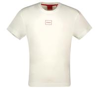 HUGO T-Shirt Laze Rundhals Jersey-Baumwolle mit Label-Print Weiß XXL
