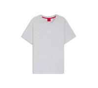 HUGO T-Shirt Laze – aus Stretch-Baumwolle mit Logo-Print, Hellgrau XL