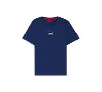 HUGO T-Shirt aus Stretch-Baumwolle mit Logo-Print - Style Laze T-Shirt, 50525236 Blau M