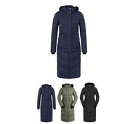 Lazura - Thermomantel Sophia - Wintermantel für Damen - wattierter Reitmantel - Steppmantel mit abnehmbarer Kapuze - atmungsaktiv, wind- & wasserabweisend - Mantel in Nachtblau - Gr. XS