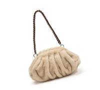 lazyfun Stilvolle Gerüschte Umhängetasche Aus Kunstfell Leicht Bequem Für Den Täglichen Pendelverkehr Cloud Shoulder